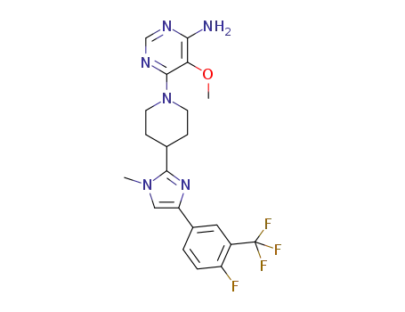 6-(4-{4-[4-fluoro-3-(trifluoromethyl)phenyl]-1-methyl-1H-imidazol-2-yl}piperidin-1-yl)-5-methoxy pyrimidin-4-amine