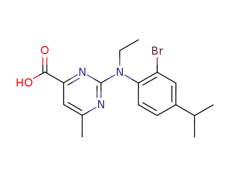 N-(2-bromo-4-(1-methylethyl)phenyl)-N-ethyl-4-carboxy-6-methylpyrimidinamine