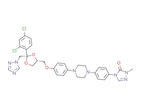 cis-(2S,4R)-4-[4-[4-[4-[[2-(2,4-dichlorophenyl)-2-(1H-1,2,4-triazol-1-ylmethyl)-1,3-dioxolan-4-yl]methoxy]phenyl]-1-piperazinyl]phenyl]-2,4-dihydro-2-methyl-3H-1,2,4-triazol-3-one