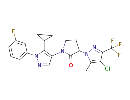 3-[4-chloro-5-methyl-3-(trifluoromethyl)-1H-pyrazol-1-yl]-1-[5-cyclopropyl-1-(3-fluorophenyl)-1H-pyrazol-4-yl]pyrrolidin-2-one