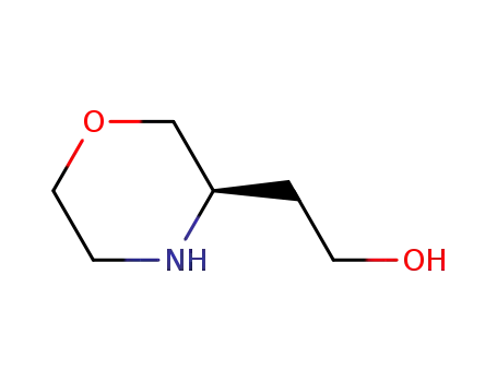 Molecular Structure of 917572-32-8 ((R)-3-Hydroxyethylmorpholine)