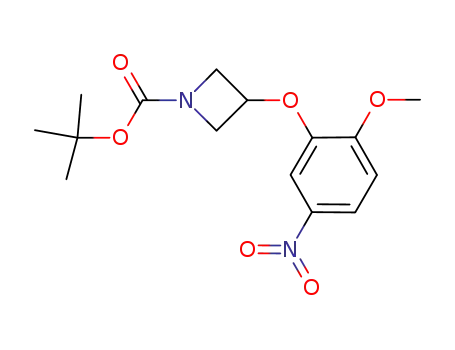 Molecular Structure of 884342-66-9 (1-Azetidinecarboxylic acid, 3-(2-methoxy-5-nitrophenoxy)-,
1,1-dimethylethyl ester)