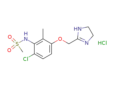 Methanesulfonamide,N-[6-chloro-3-[(4,5-dihydro-1H-imidazol-2-yl)methoxy]-2-methylphenyl]-,hydrochloride (1:1)