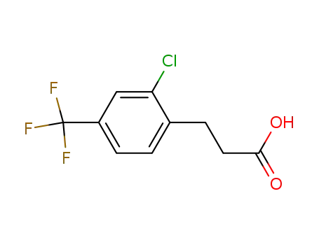 Molecular Structure of 689300-63-8 (3-(2-Chloro-4-trifluoromethyl-phenyl)-propionic acid)
