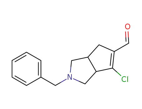 Molecular Structure of 879686-39-2 (Cyclopenta[c]pyrrole-5-carboxaldehyde,
4-chloro-1,2,3,3a,6,6a-hexahydro-2-(phenylmethyl)-)