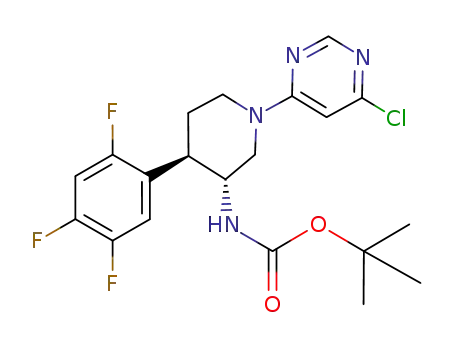 tert-butyl (3R,4R)-1-(6-chloropyrimidin-4-yl)-4-(2,4,5-trifluorophenyl)piperidin-3-ylcarbamate
