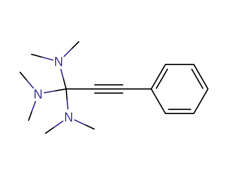Molecular Structure of 19176-75-1 (3,3,3-Tris(dimethylamino)-1-phenyl-1-propyne)