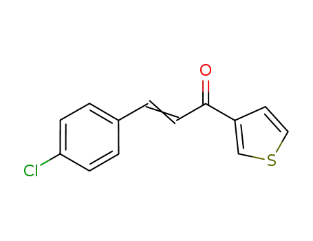 Molecular Structure of 144080-41-1 (3-(4-chlorophenyl)-1-(thiophen-3-yl)prop-2-en-1-one)