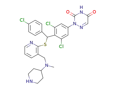 C<sub>28</sub>H<sub>27</sub>Cl<sub>3</sub>N<sub>6</sub>O<sub>2</sub>S