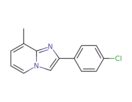 Molecular Structure of 442554-03-2 (2-(4-chlorophenyl)-8-methylimidazo[1,2-a]pyridine)