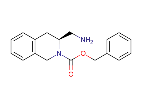 Molecular Structure of 1187932-04-2 ((S)-3-AMINOMETHYL-3,4-DIHYDRO-1H-ISOQUINOLINE-2-CARBOXYLIC ACID BENZYL ESTER)