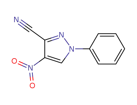 Molecular Structure of 1426541-58-3 (4-nitro-1-phenyl-1H-pyrazole-3-carbonitrile)