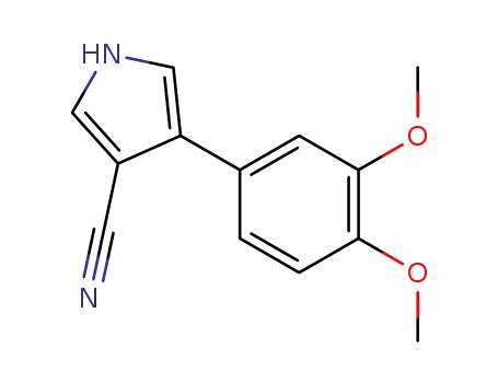 Molecular Structure of 103418-01-5 (4-(3,4-DIMETHOXYPHENYL)-1H-PYRROLE-3-CARBONITRILE)