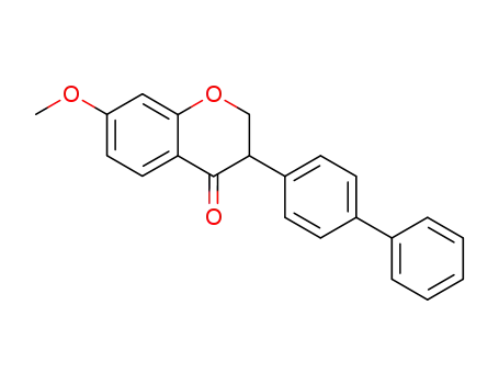 Molecular Structure of 42327-74-2 (3-biphenyl-4-yl-7-methoxy-chroman-4-one)