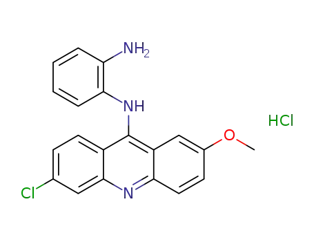 Molecular Structure of 1610849-74-5 (6-chloro-2-methoxy-9-(2-aminoanilino)acridine hydrochloride)