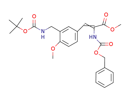 2-{[(benzyloxy)carbonyl]amino}-3-(3-{[(t-butoxycarbonyl)amino]methyl}-4-methoxyphenyl)-2-propenoic acid methyl ester