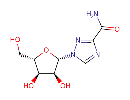 Molecular Structure of 206269-27-4 (1-[(2S,3S,4S,5S)-3,4-dihydroxy-5-(hydroxymethyl)oxolan-2-yl]-1,2,4-triazole-3-carboxamide)