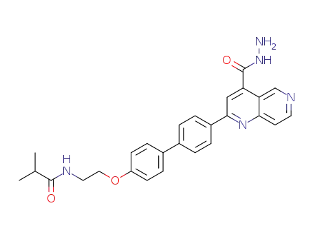 N-(2-((4'-(4-(hydrazinecarbonyl)-1,6-naphthyridin-2-yl)-[1,1'-biphenyl]-4-yl)oxy)ethyl)isobutyramide