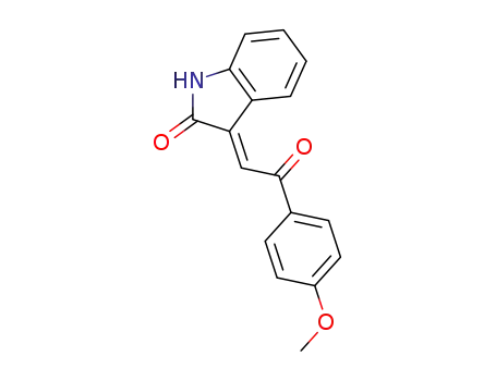 2H-Indol-2-one, 1,3-dihydro-3-[2-(4-methoxyphenyl)-2-oxoethylidene]-,
(3E)-