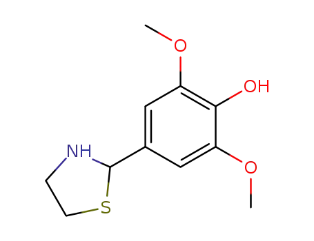Molecular Structure of 31404-09-8 (2,6-dimethoxy-4-(1,3-thiazolidin-2-yl)phenol)