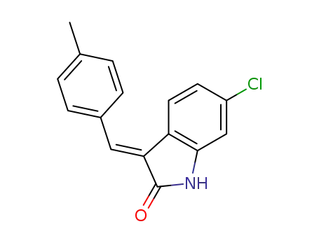 Molecular Structure of 1612883-15-4 ((E)-3-(4-methylbenzylidene)-6-chloroindolin-2-one)
