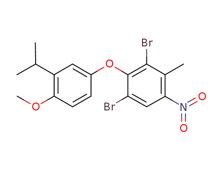Molecular Structure of 733802-59-0 (4-(2,6-dibromo-3-methyl-4-nitrophenoxy)-2-isopropylanisole)