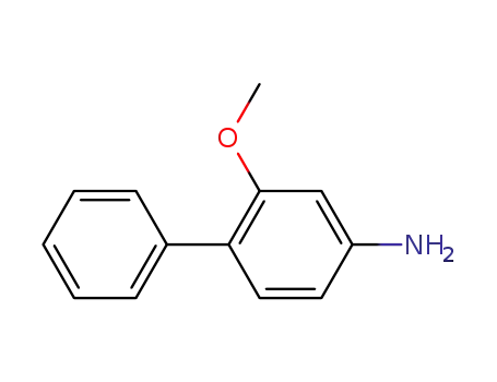 Molecular Structure of 56970-24-2 (2-METHOXY-[1,1'-BIPHENYL]-4-AMINE)