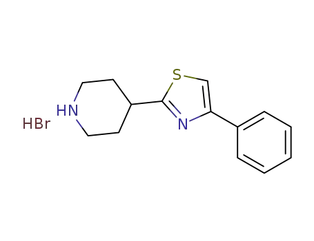 Molecular Structure of 926891-48-7 (4-(phenylthiazol-2-yl)-piperidine hydrobromide)