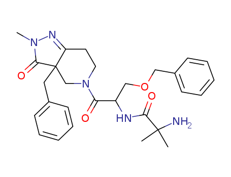 Propanamide,2-amino-N-[(1R)-2-[(3aR)-2,3,3a,4,6,7-hexahydro-2-methyl-3-oxo-3a-(phenylmethyl)-5H-pyrazolo[4,3-c]pyridin-5-yl]-2-oxo-1-[(phenylmethoxy)methyl]ethyl]-2-methyl-