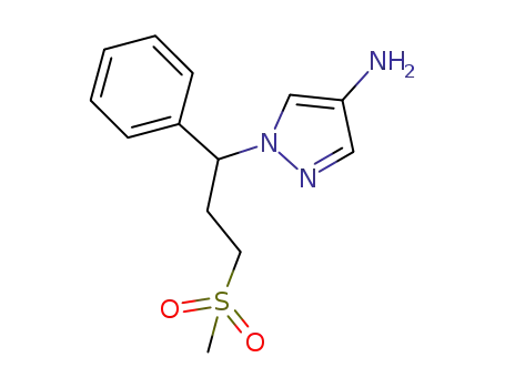 1-(3-(methylsulfonyl)-1-phenylpropyl)-1H-pyrazol-4-amine