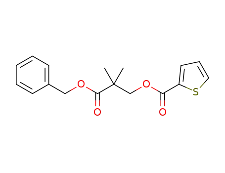 Molecular Structure of 1379613-69-0 (3-(benzyloxy)-2,2-dimethyl-3-oxopropyl thiophene-2-carboxylate)
