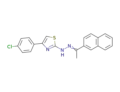 Molecular Structure of 36941-40-9 (1-(2-NAPHTHYL)-1-ETHANONE N-[4-(4-CHLOROPHENYL)-1,3-THIAZOL-2-YL]HYDRAZONE)