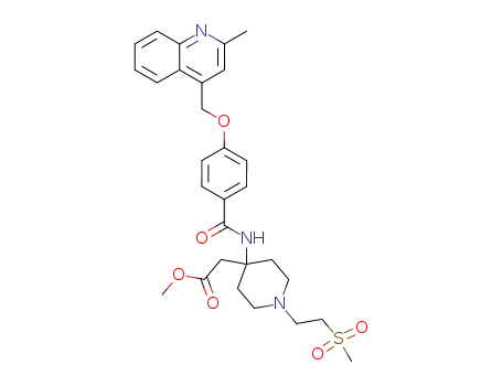 {1-(2-methanesulfonyl-ethyl)-4-[4-(2-methyl-quinolin-4-ylmethoxy)-benzoylamino]-piperidin-4-yl}-acetic acid methyl ester