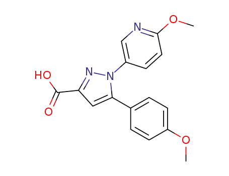 1H-Pyrazole-3-carboxylic acid,
5-(4-methoxyphenyl)-1-(6-methoxy-3-pyridinyl)-