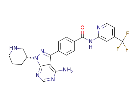 (R)-4-(4-amino-1-(piperidin-3-yl)-1H-pyrazolo[3,4-d]pyrimidin-3-yl)-N-(4-(trifluoromethyl)pyridin-2-yl)benzamide