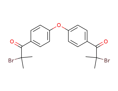 Molecular Structure of 157891-77-5 (1-Propanone, 1,1'-(oxydi-4,1-phenylene)bis[2-bromo-2-methyl-)