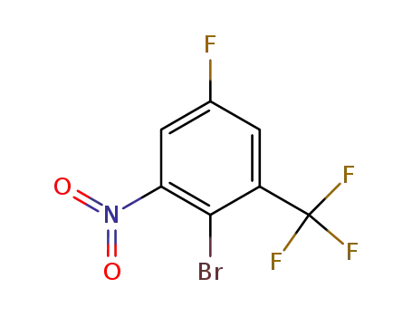 Molecular Structure of 917391-24-3 (2-bromo-5-fluoro-1-nitro-3-trifluoromethyl-benzene)