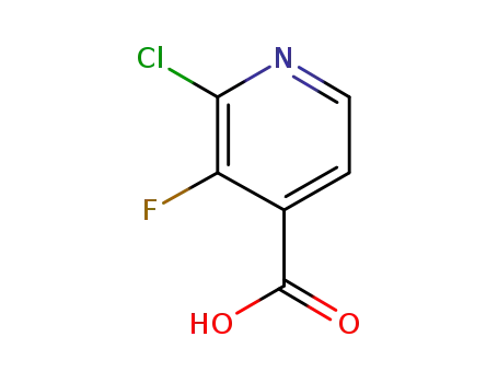 Molecular Structure of 628691-93-0 (2-CHLORO-3-FLUOROISONICOTINIC ACID)