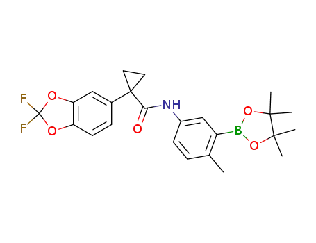 1-(2,2-difluorobenzo[d][1,3]dioxol-5-yl)-N-(4-methyl-3-(4,4,5,5-tetramethyl-1,3,2-dioxaborolan-2-yl)phenyl)cyclopropanecarboxamide