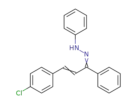Molecular Structure of 89144-71-8 (2-Propen-1-one, 3-(4-chlorophenyl)-1-phenyl-, phenylhydrazone)