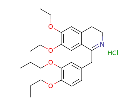 Molecular Structure of 69373-91-7 (3,4-Dihydro-6,7-diethoxy-1-((3,4-dipropoxyphenyl)methyl)isoquinoline h ydrochloride)