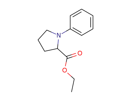 Molecular Structure of 54923-27-2 (L-Proline, 1-phenyl-, ethyl ester)