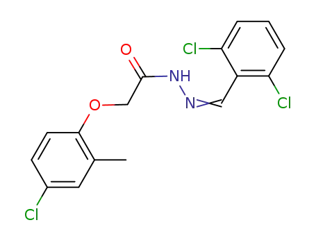 Molecular Structure of 356102-15-3 (2-(4-chloro-2-methylphenoxy)-N'-[(2,6-dichlorophenyl)methylidene]acetohydrazide)