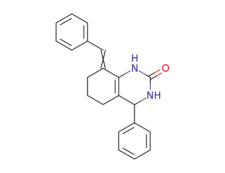 Molecular Structure of 21863-63-8 (2(1H)-Quinazolinone,
3,4,5,6,7,8-hexahydro-4-phenyl-8-(phenylmethylene)-)