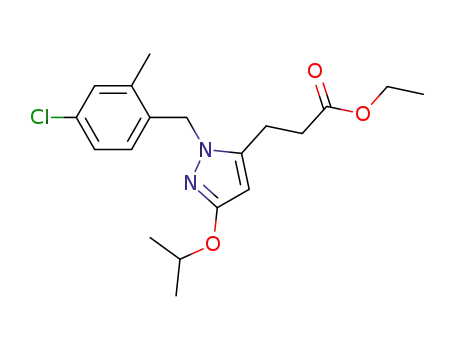 3-[1-(4-chloro-2-methylbenzyl)-3-isopropoxy-1H-pyrazole-5-yl]propionic acid ethyl ester