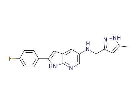 2-(4-fluorophenyl)-N-[(5-methyl-1H-pyrazol-3-yl)methyl]-1H-pyrrolo[2,3-b]pyridin-5-amine