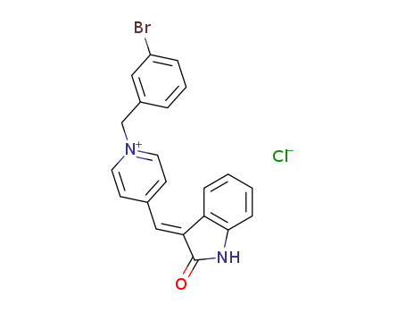 (E)-1-(3-bromobenzyl)-4-((2-oxoindolin-3-ylidene)methyl)pyridinium chloride