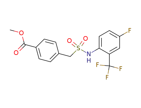 4-[N (4-Fluoro-2-trifluoromethyl-phenyl)sulfamoylmethyl]-benzoic acid methyl ester