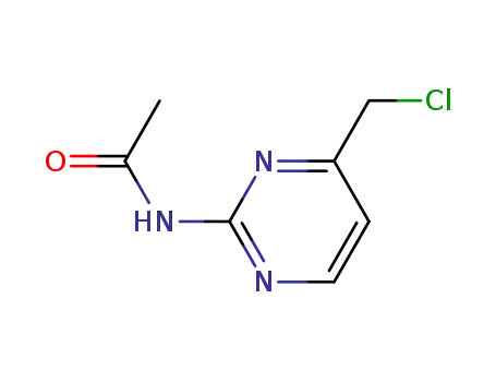Molecular Structure of 912470-46-3 (Acetamide,  N-[4-(chloromethyl)-2-pyrimidinyl]-)
