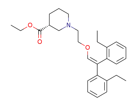 3-Piperidinecarboxylic acid,
1-[2-[[2,2-bis(2-ethylphenyl)ethenyl]oxy]ethyl]-, ethyl ester, (R)-